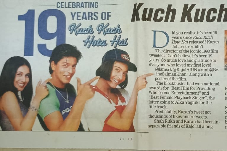 Kuch Kuch Hota Hai at 19