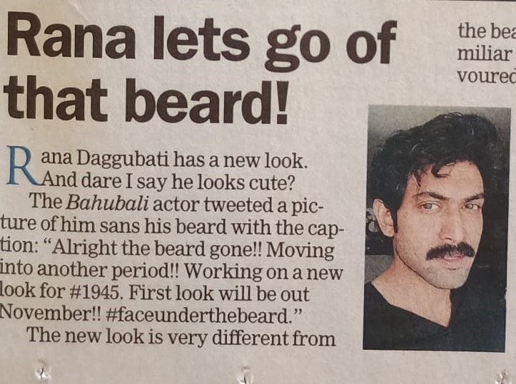 Rana lets go of that beard!