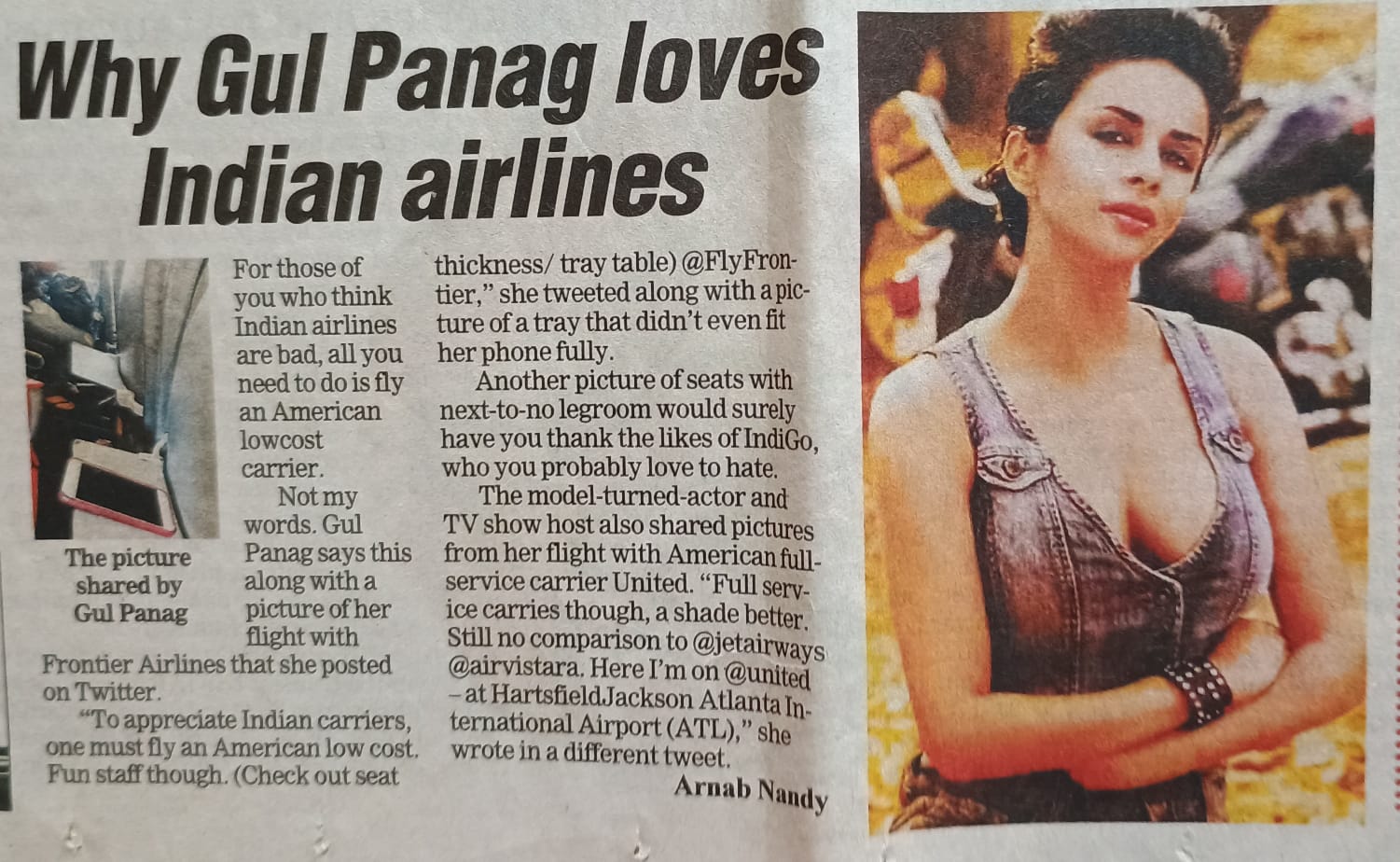 Why Gul Panag loves Indian airlines