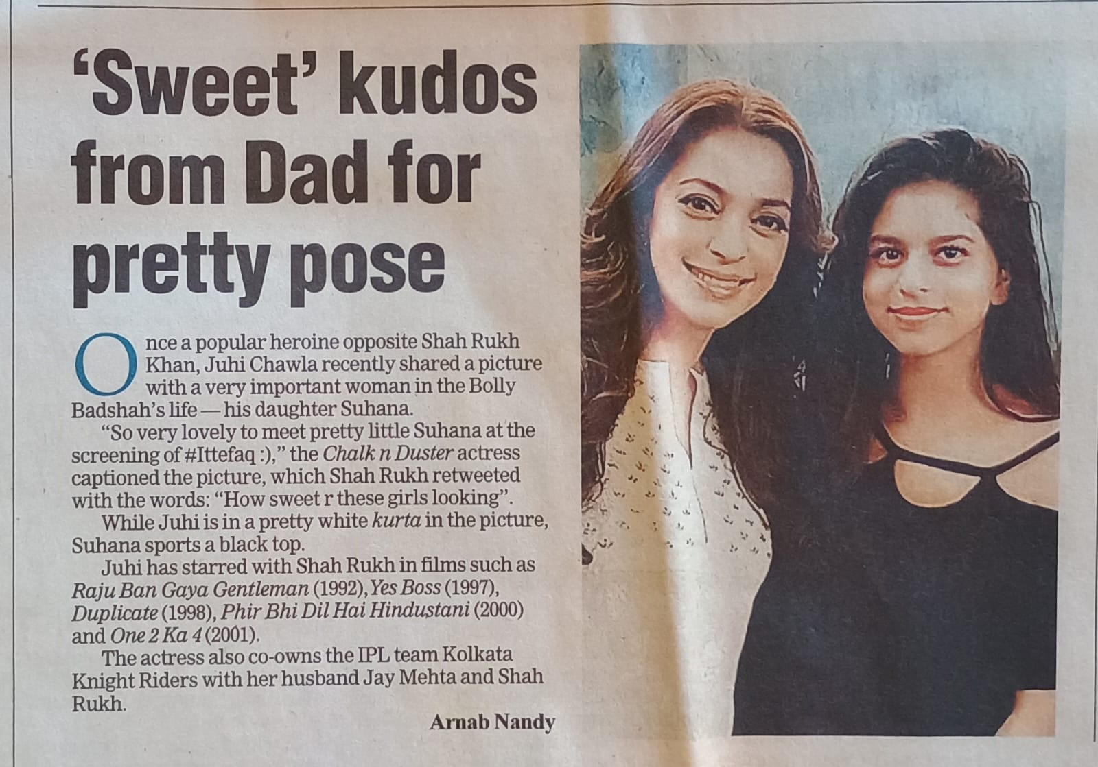 ‘Sweet’ kudos from Dad for pretty pose