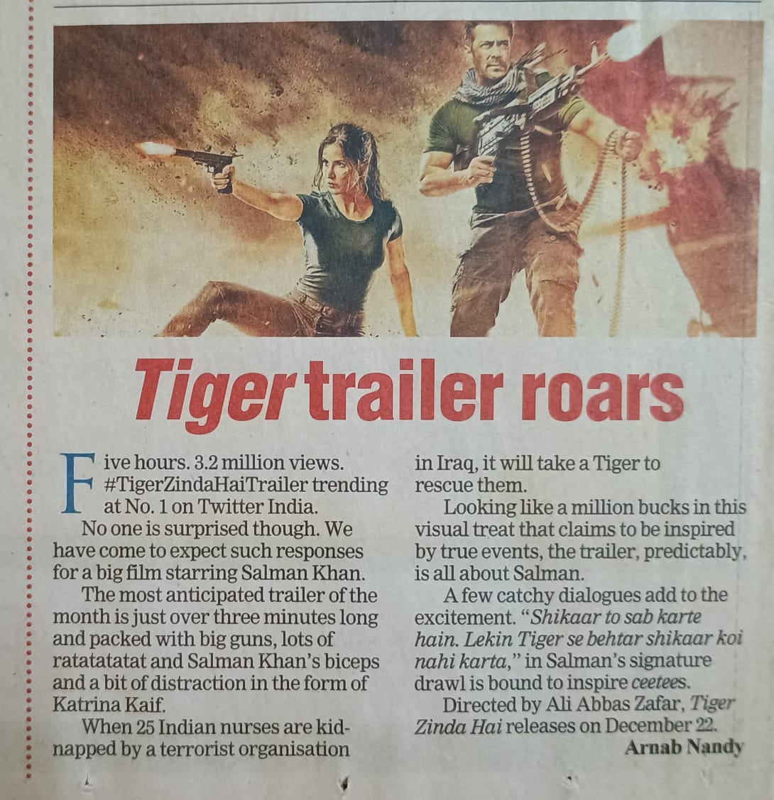 Tiger trailer roars