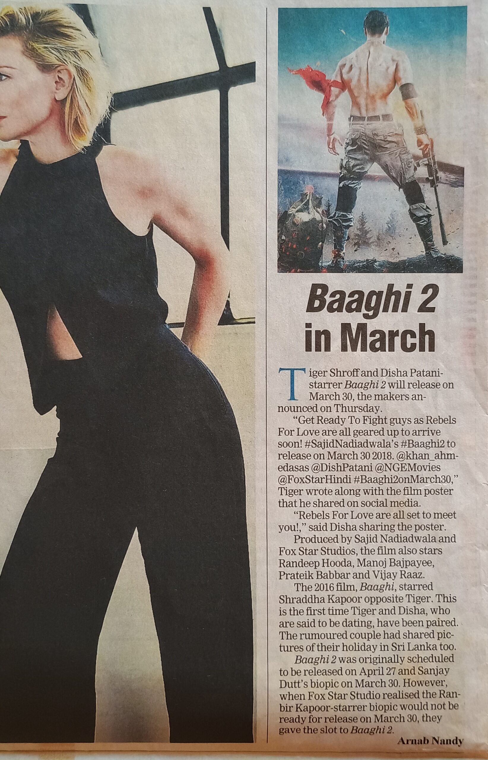 Baaghi 2 in March